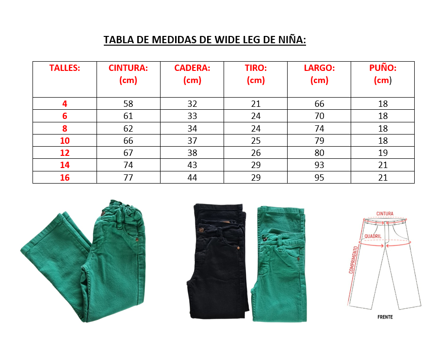 Wide leg kids rosado