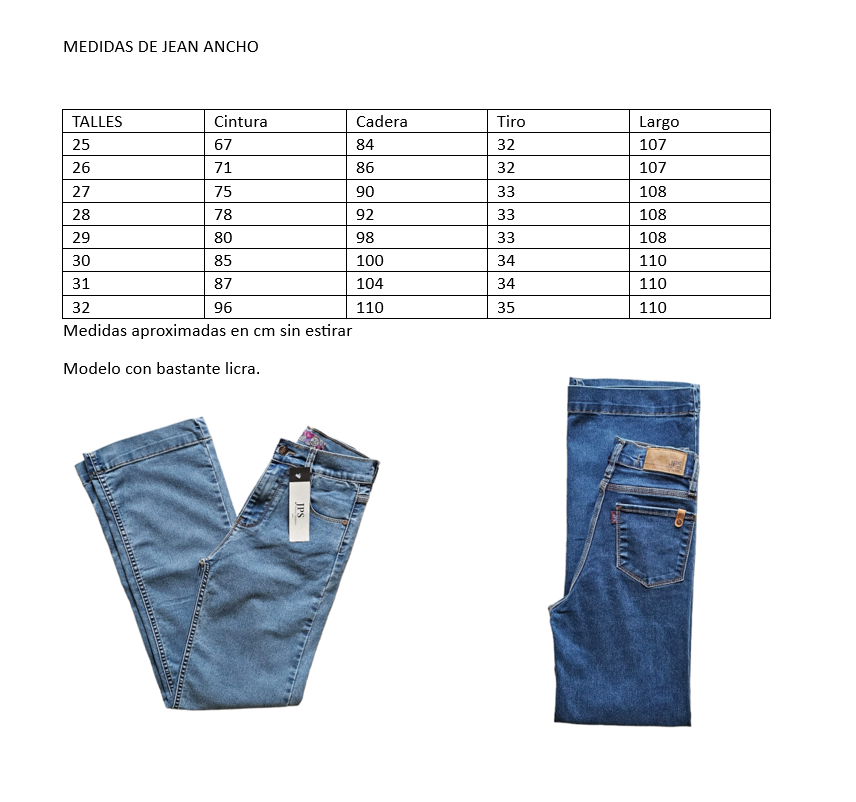 Jean ancho clarito