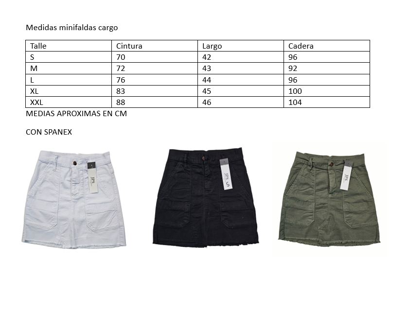 Minifalda cargo