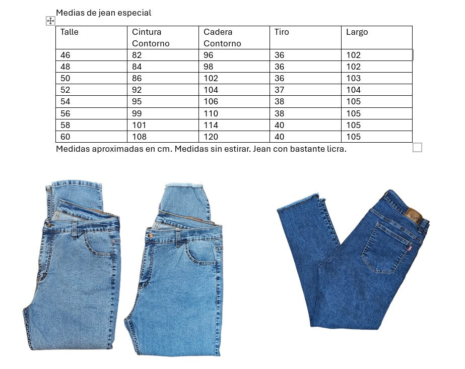 Jean talle especiales oscuro