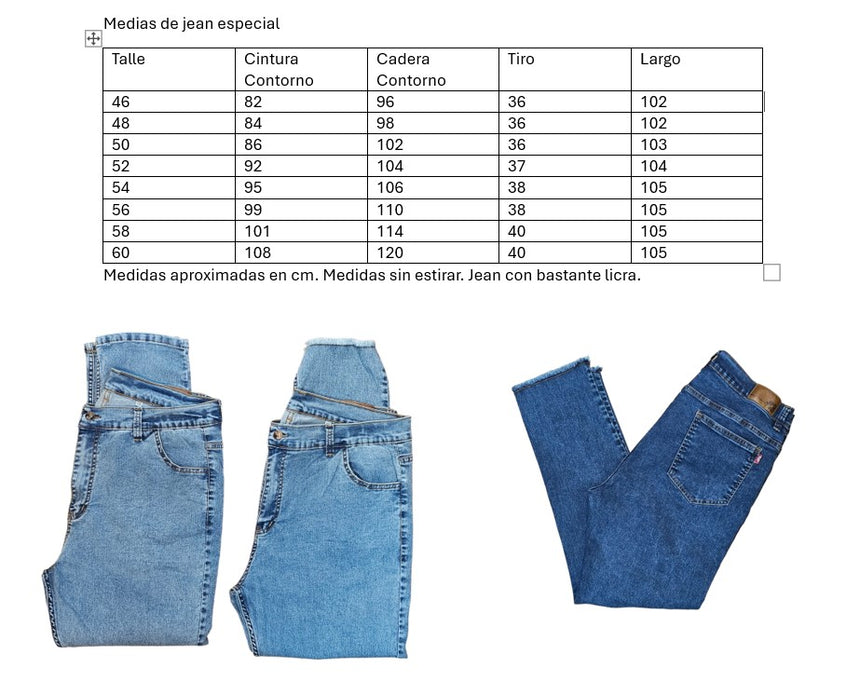Jean talle especiales oscuro