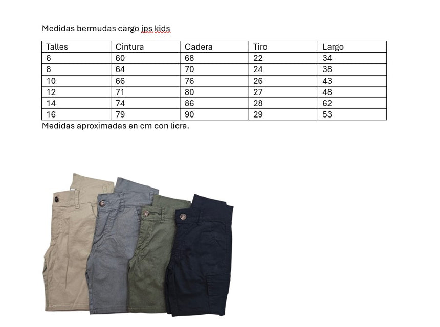 Bermuda cargo jps kids