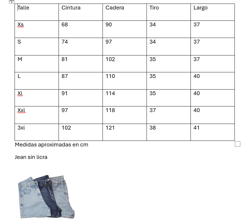 Short de jean rigido