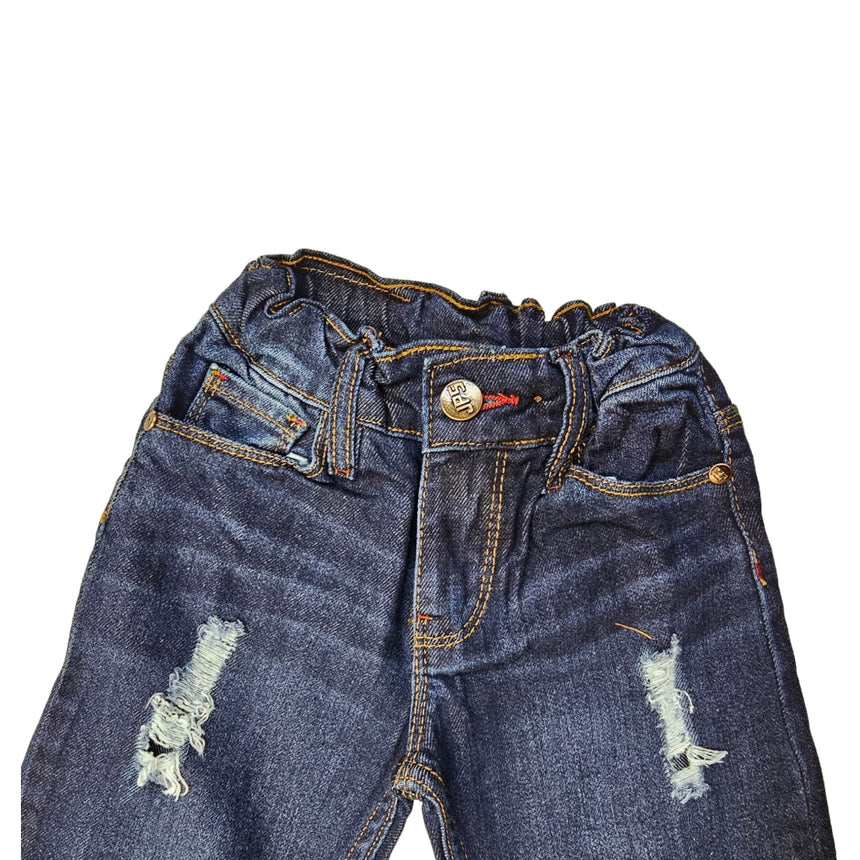 Jean para varon oscuro con roturas