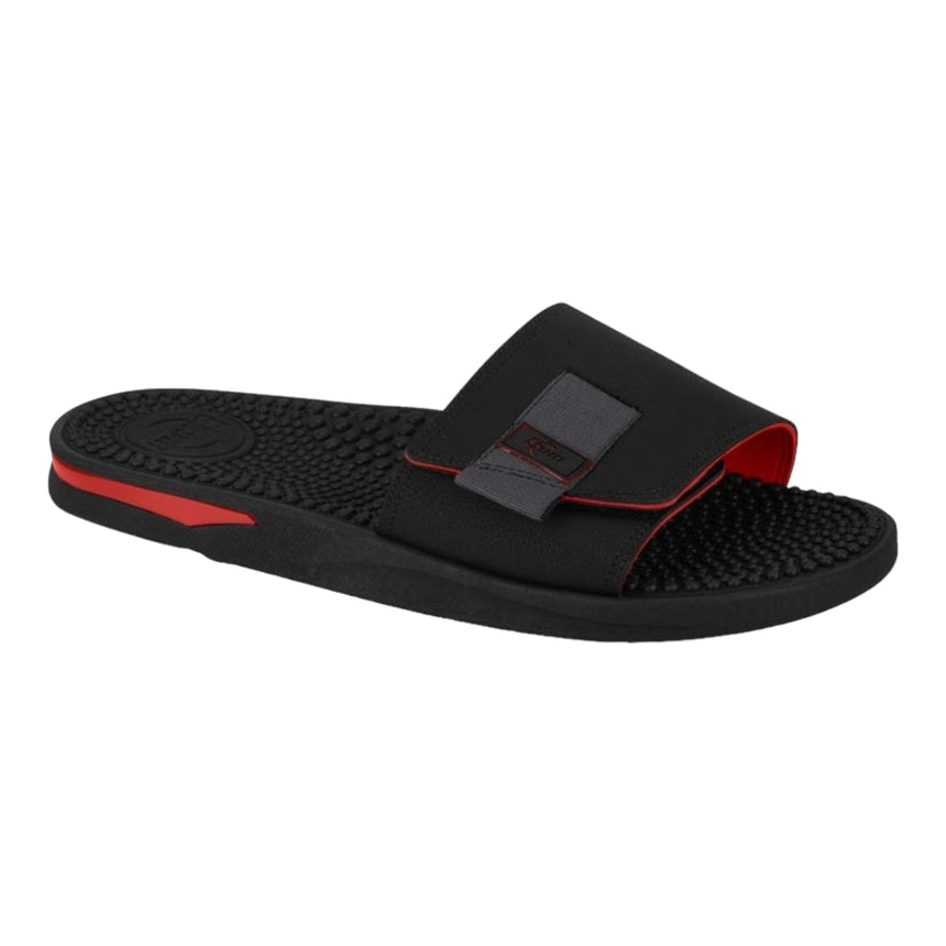 Sandalia faja ancha con belcro Br Sport negro/rojo