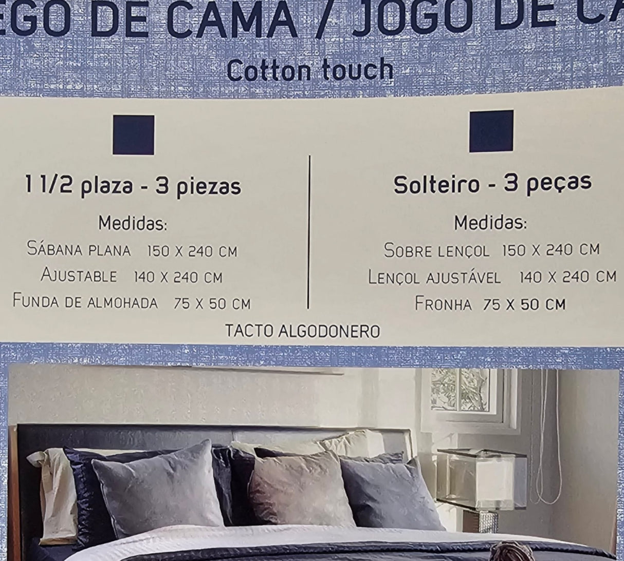 Juego de sanbanas 1 1/2 plaza Bendiata Pampa