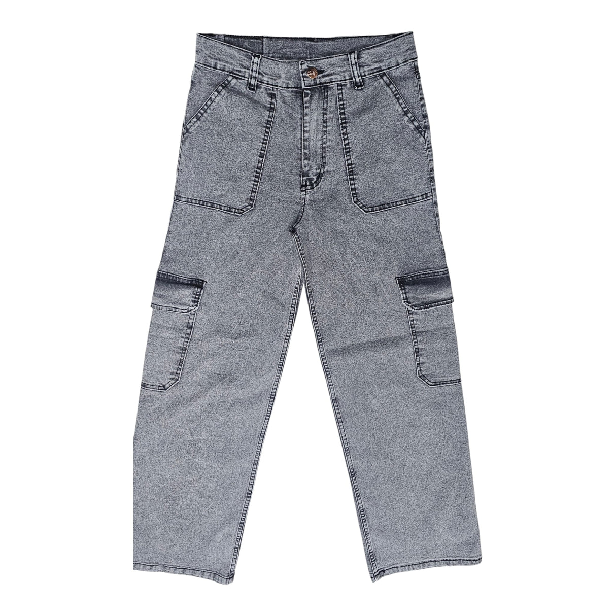 Cargo wide leg gris oscuro