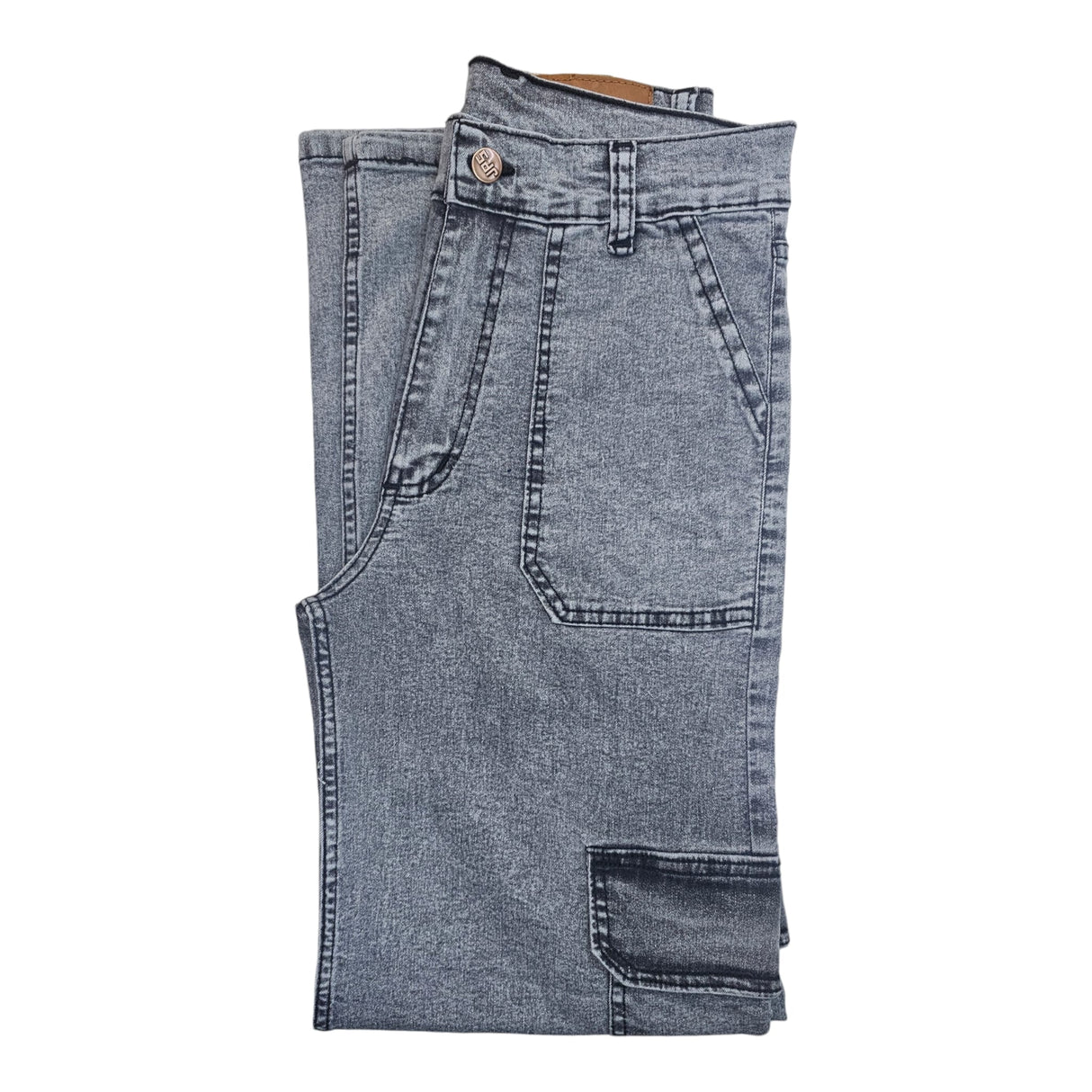 Cargo wide leg gris oscuro
