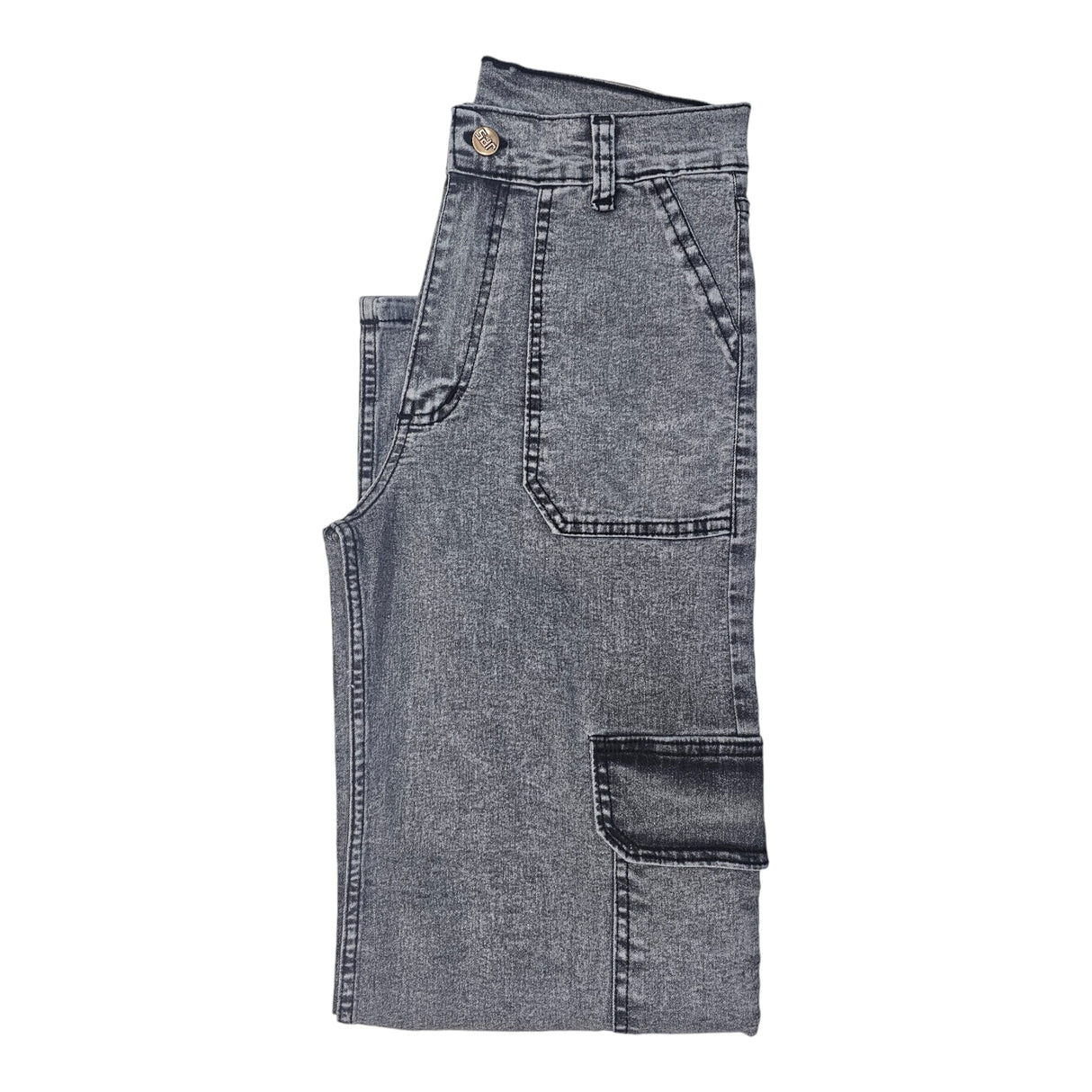Cargo wide leg gris oscuro
