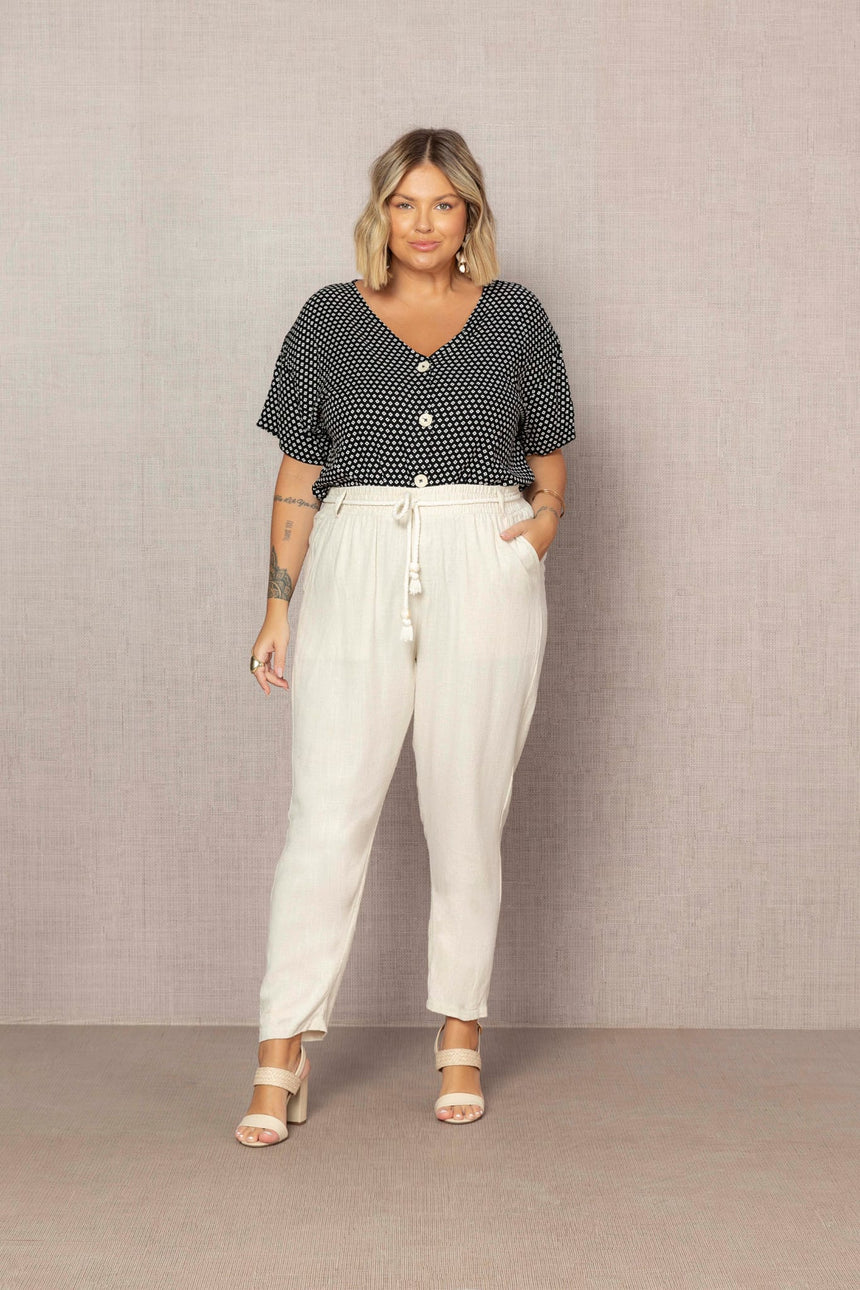 Blusa talle especial Secret con botones