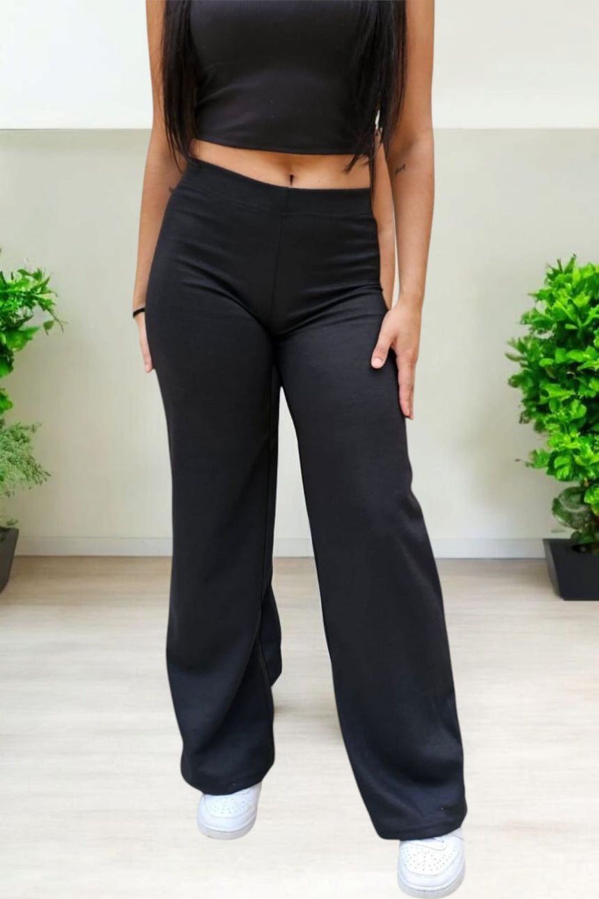 Pantalon negro recto