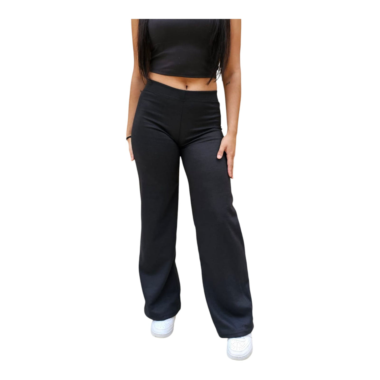 Pantalon negro recto