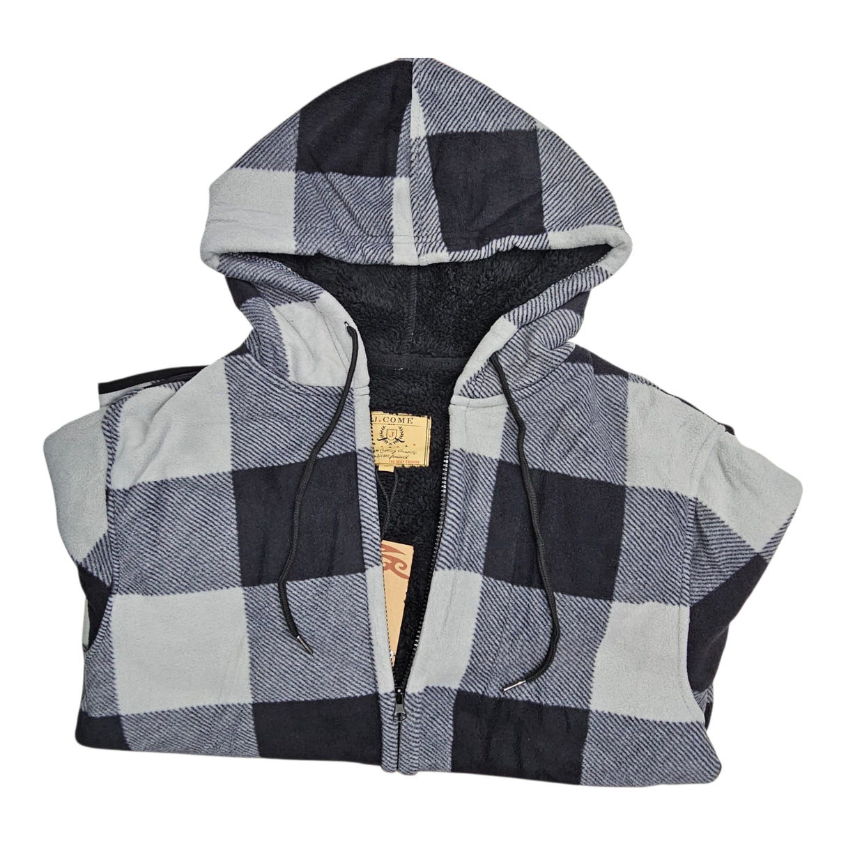 Campera a cuadros forrada