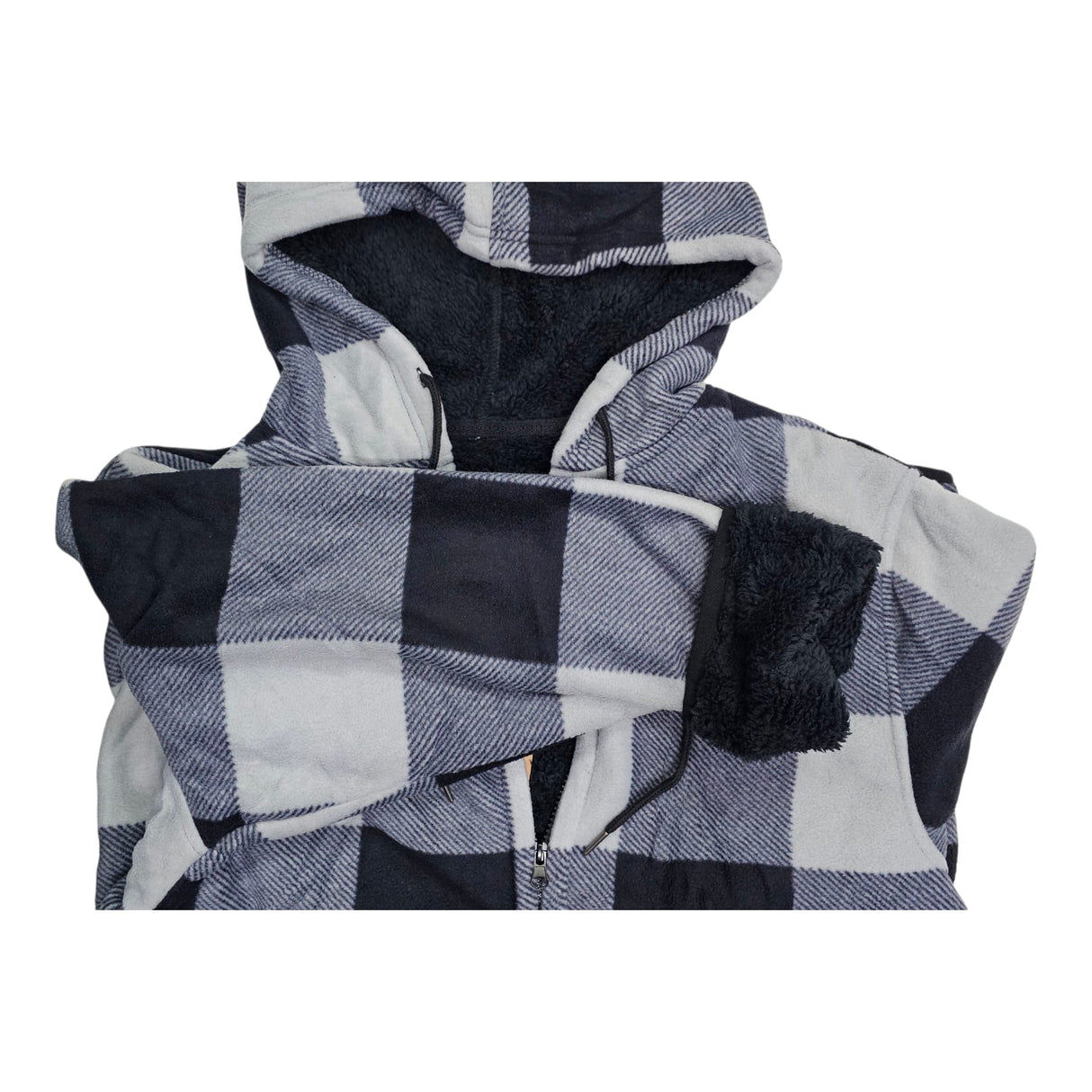 Campera a cuadros forrada