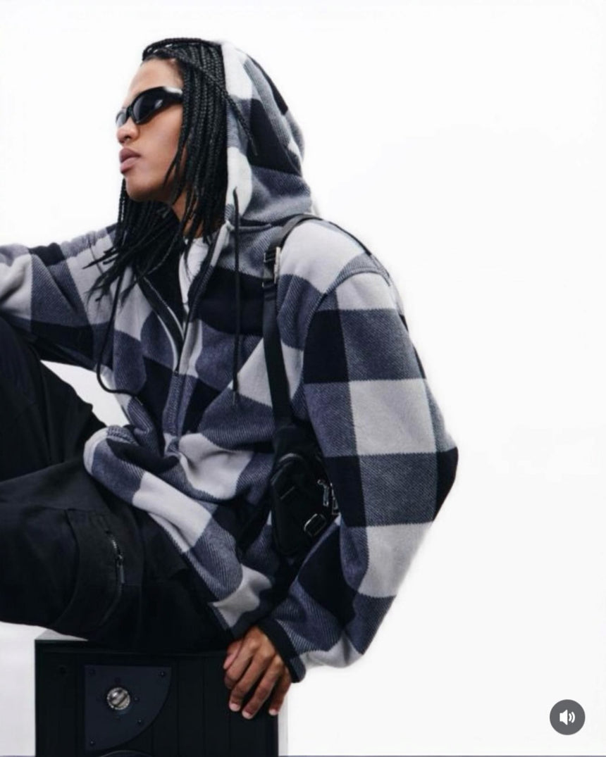 Campera a cuadros forrada