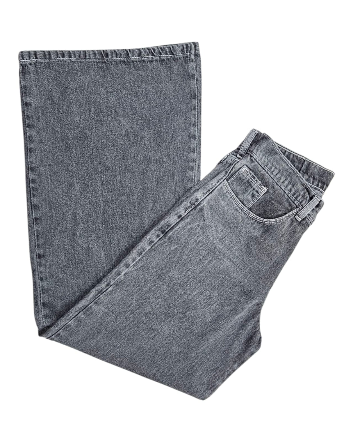 Wide leg tblack grey