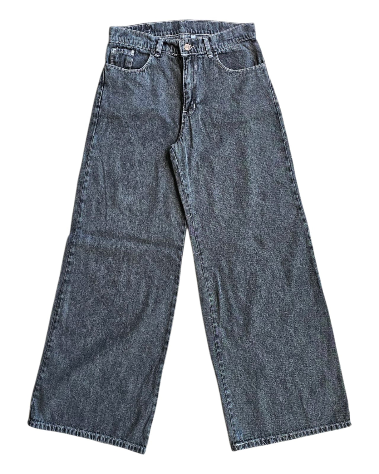 Wide leg tblack grey