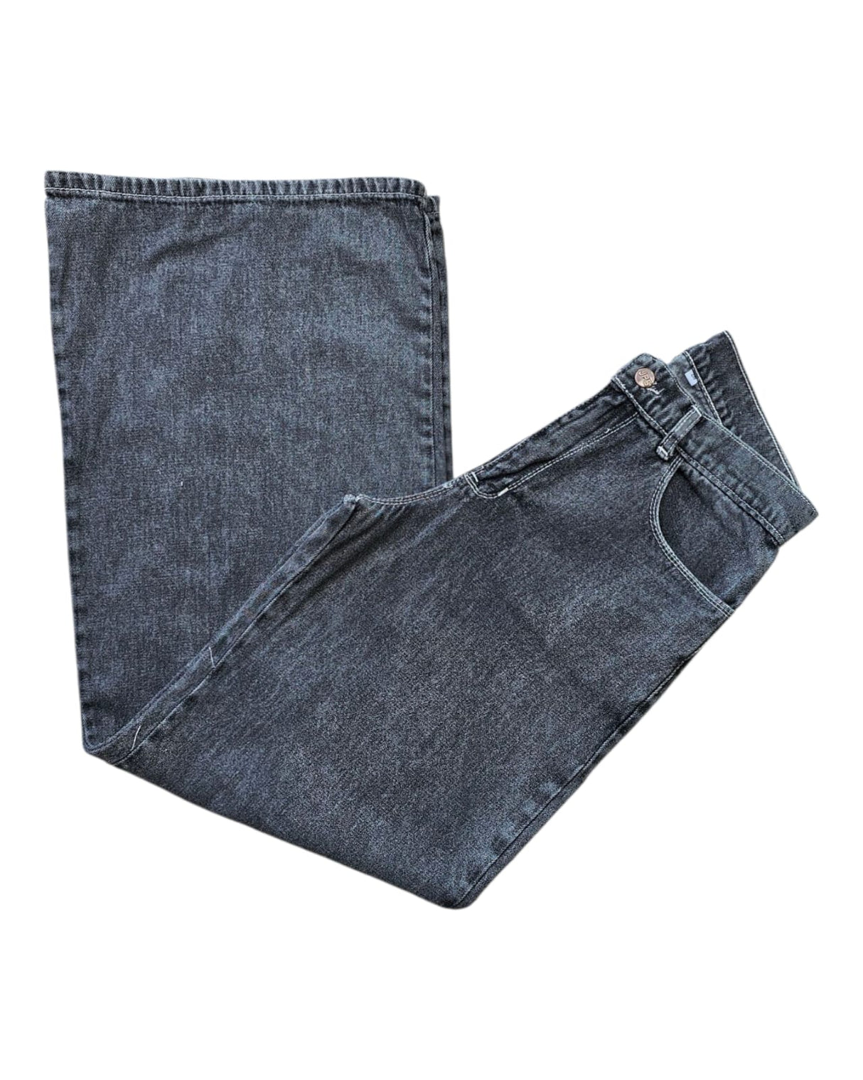 Wide leg tblack grey