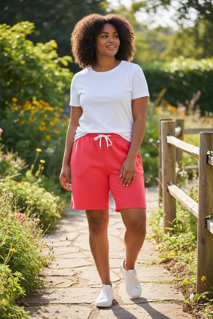 Short unisex en colores de algodon