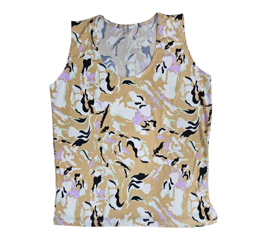 Musculosa animal print