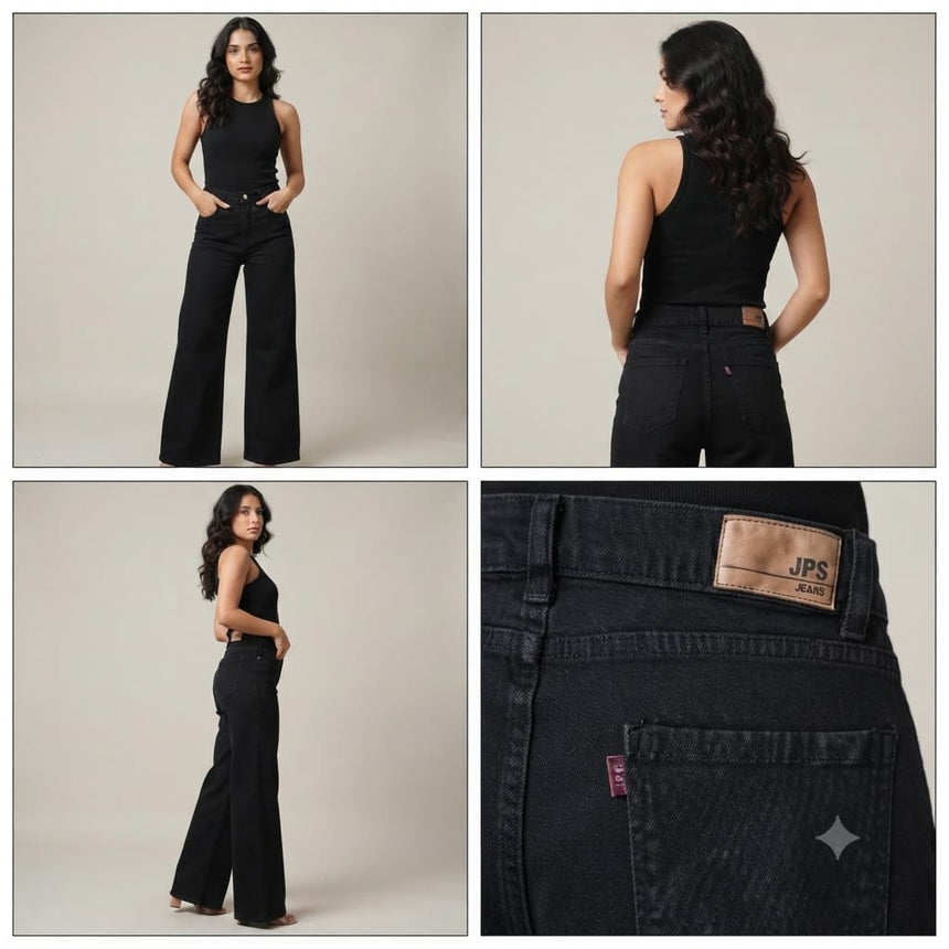Jean wide leg negro