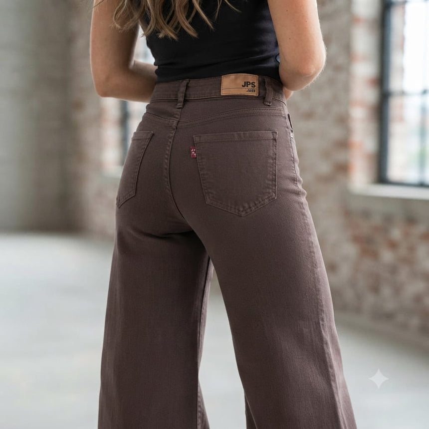 Jean wide leg chocolate