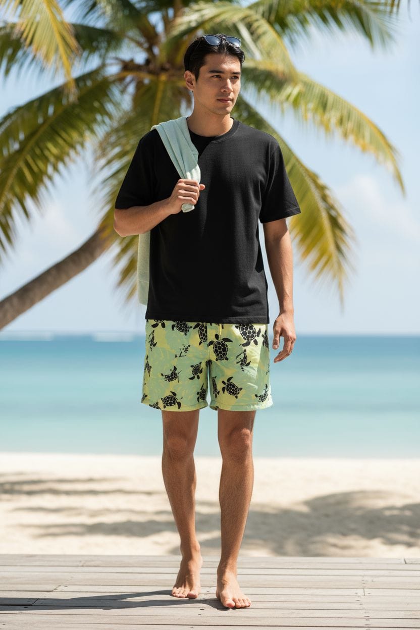Short playa estampado
