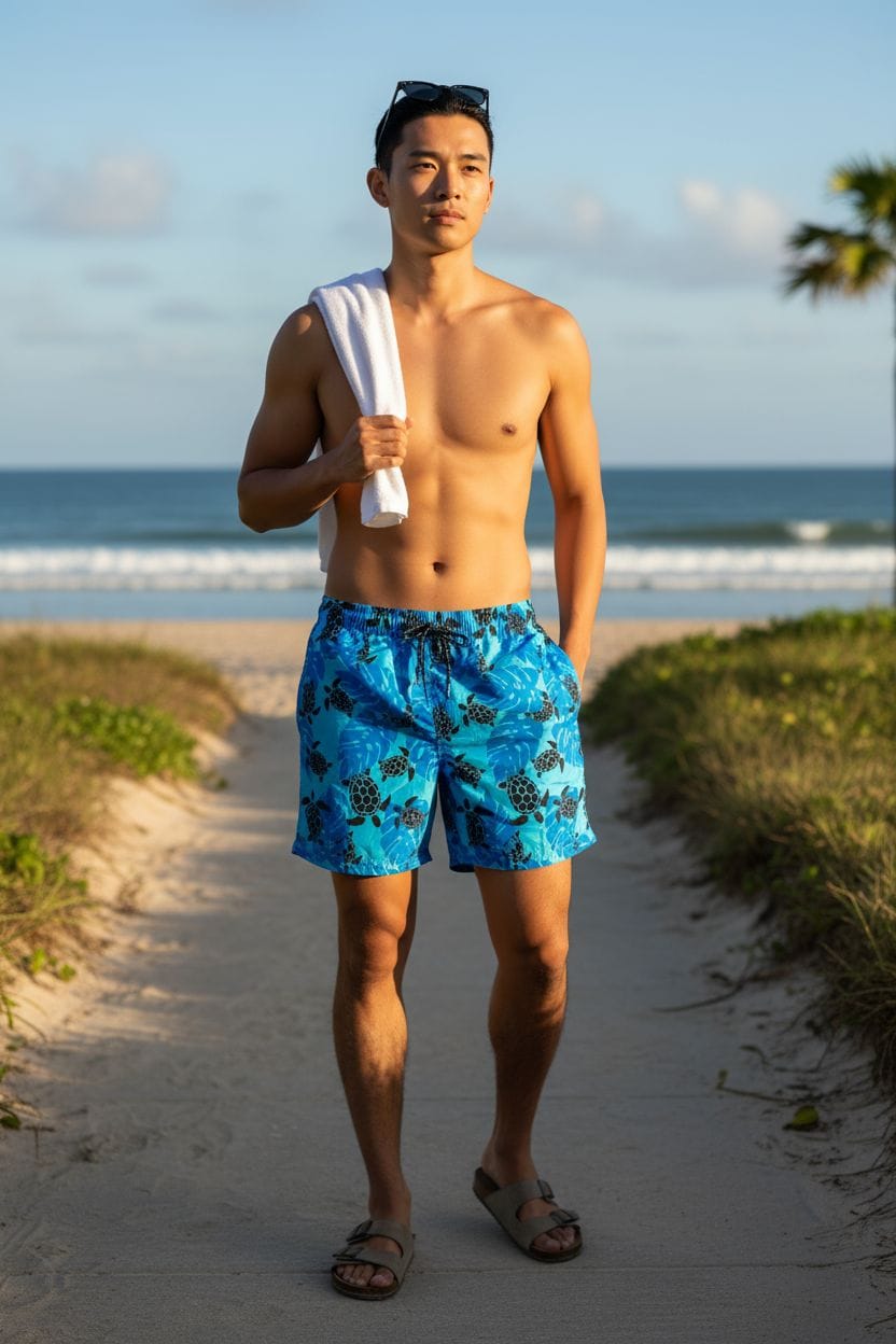 Short playa estampado