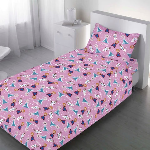 uego Sábanas Infantiles Frozen 1 Plaza 100% Microfibra