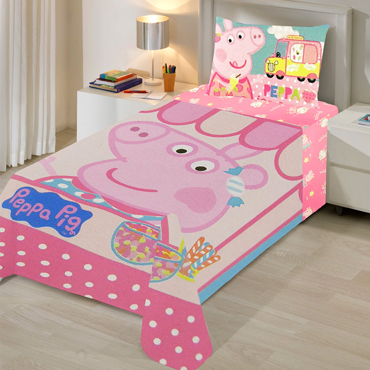 Juego Sábanas Infantiles Polar Peppa Pig