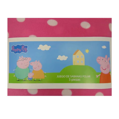 Juego Sábanas Infantiles Polar Peppa Pig