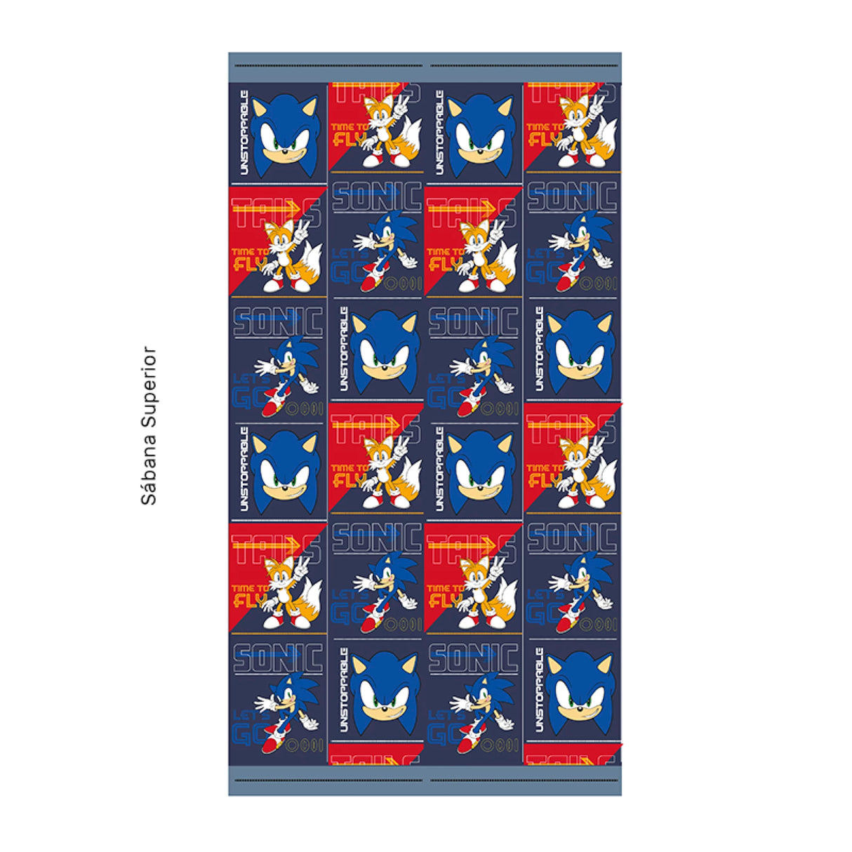 Juego Sábanas Infantiles Sonic 1 Plaza 100% Microfibra