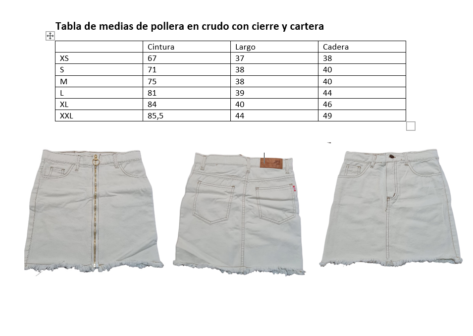 Minifalda Jps Color Crudo