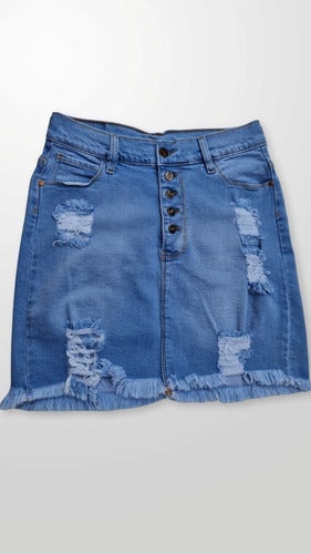 Minifalda Con Botones Y Roturas