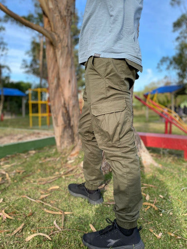 Pantalon Cargo Con Puño
