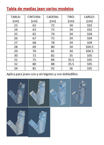 Jean Tiro Alto C/Bigotes