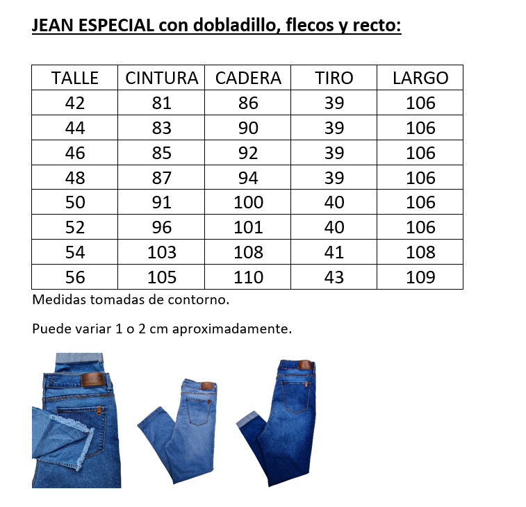 Jean especial con dobladillo