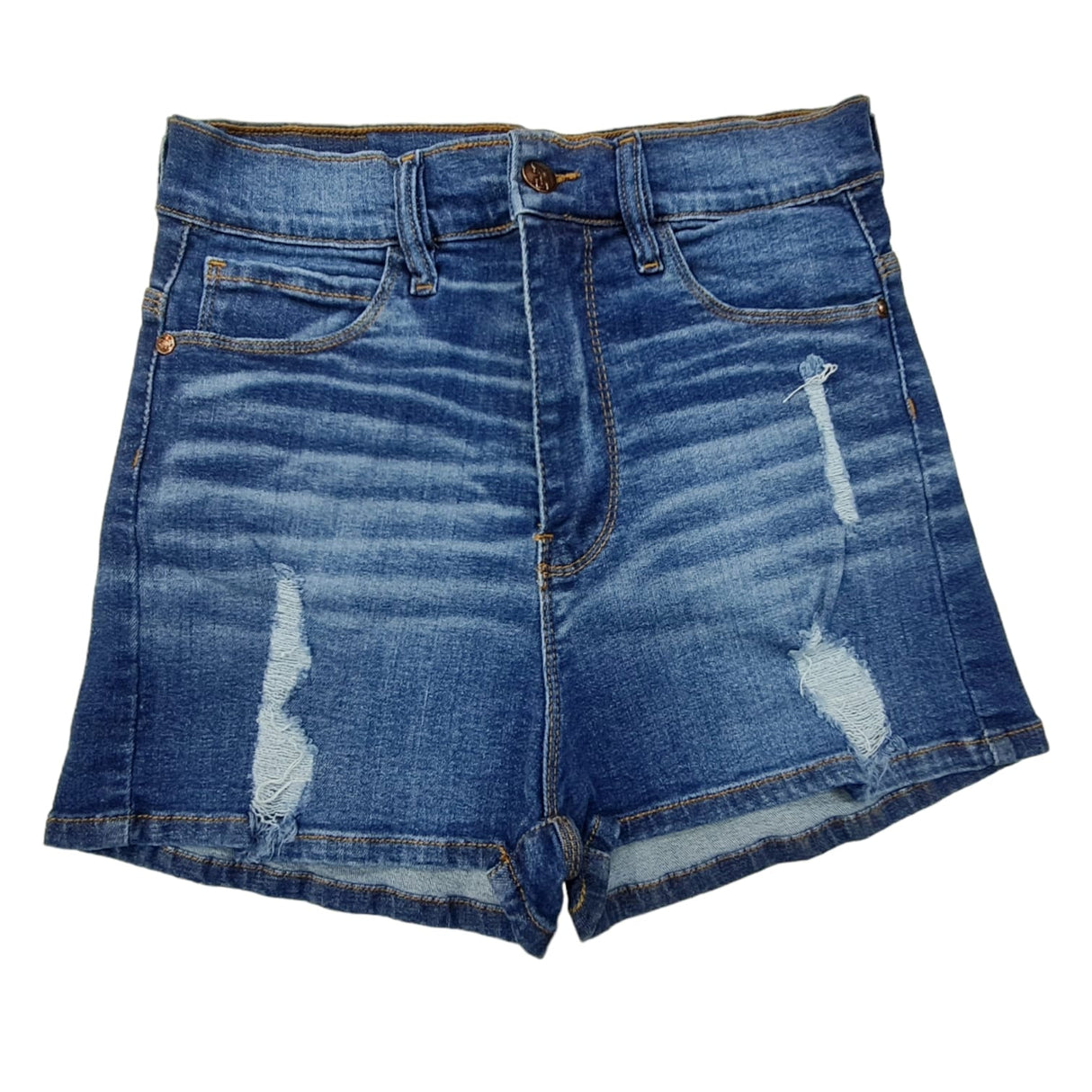 short de jean con bigotes y roturas