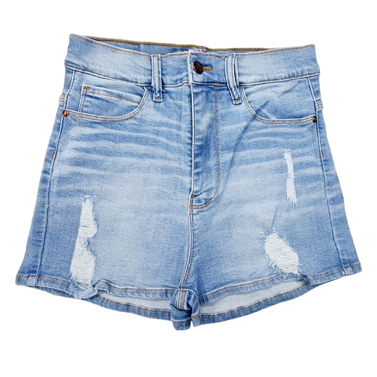 short de jean con bigotes y roturas