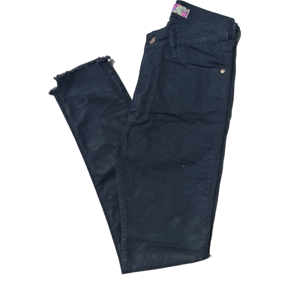 skinny tiro Alto Black Desflecado