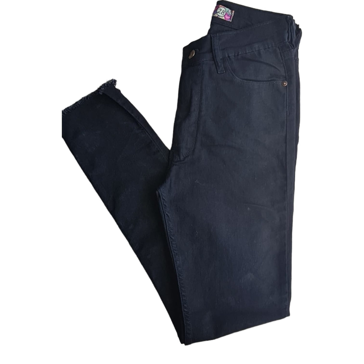 skinny tiro Alto Black Desflecado