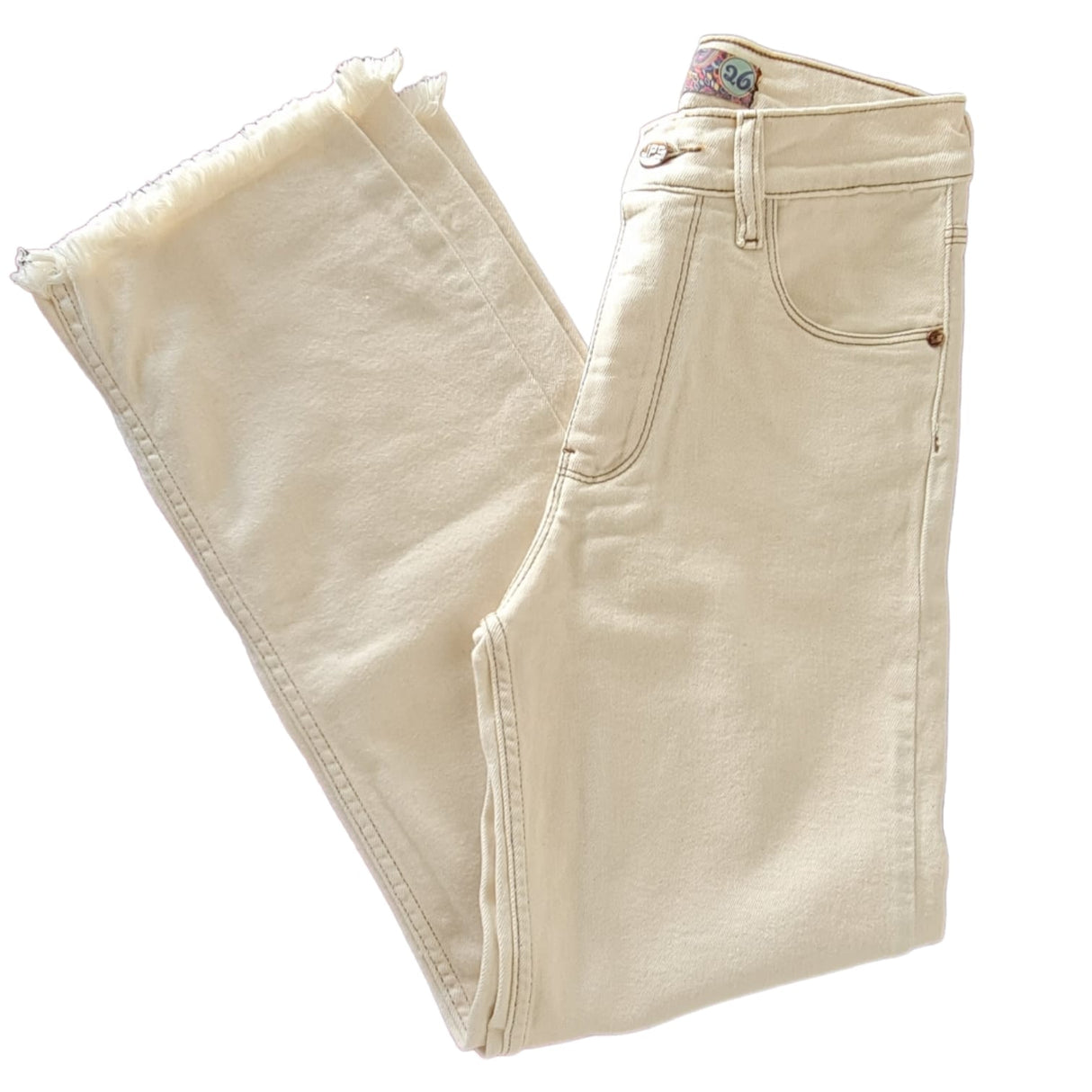 Pantalon en crudo ancho