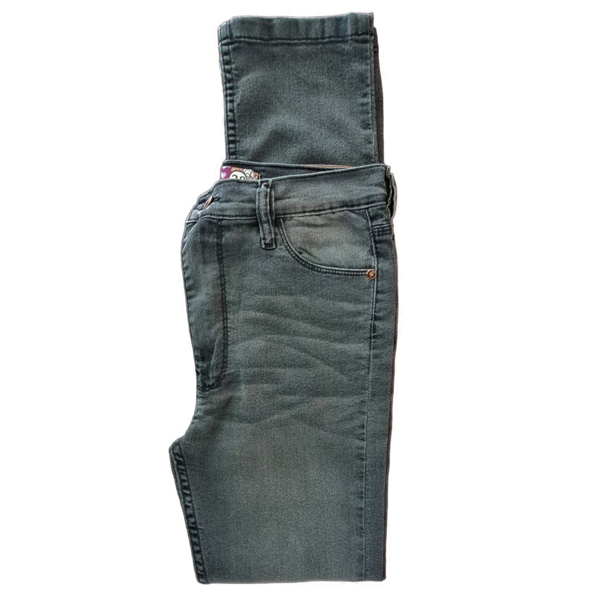 Skinny tiro bajo black/grey bigotes