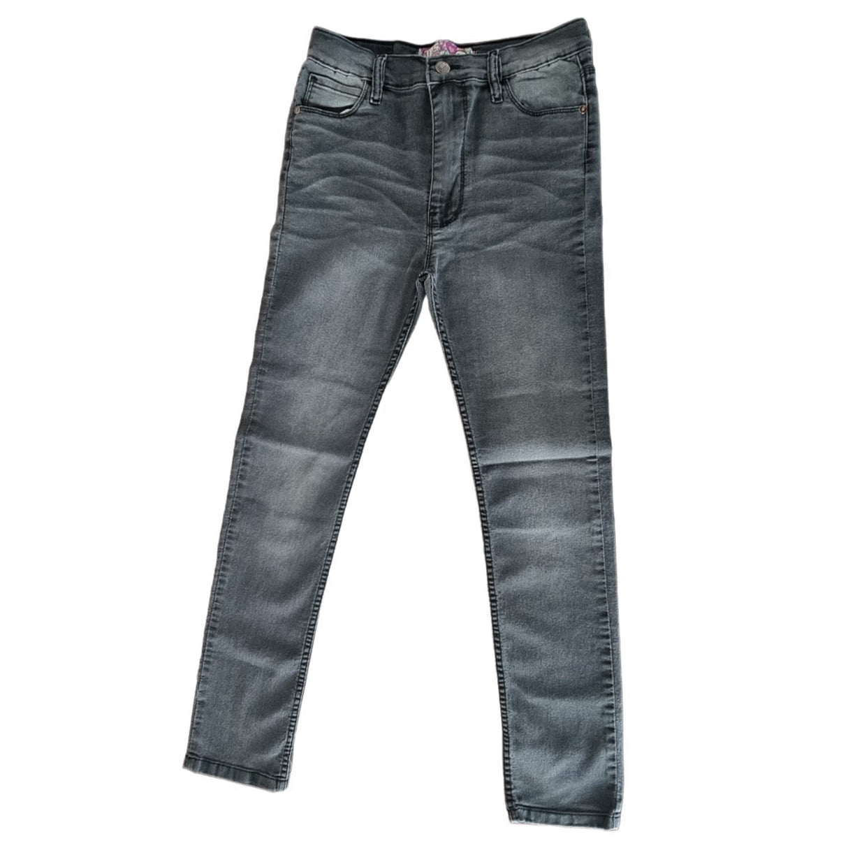 Skinny tiro bajo black/grey bigotes