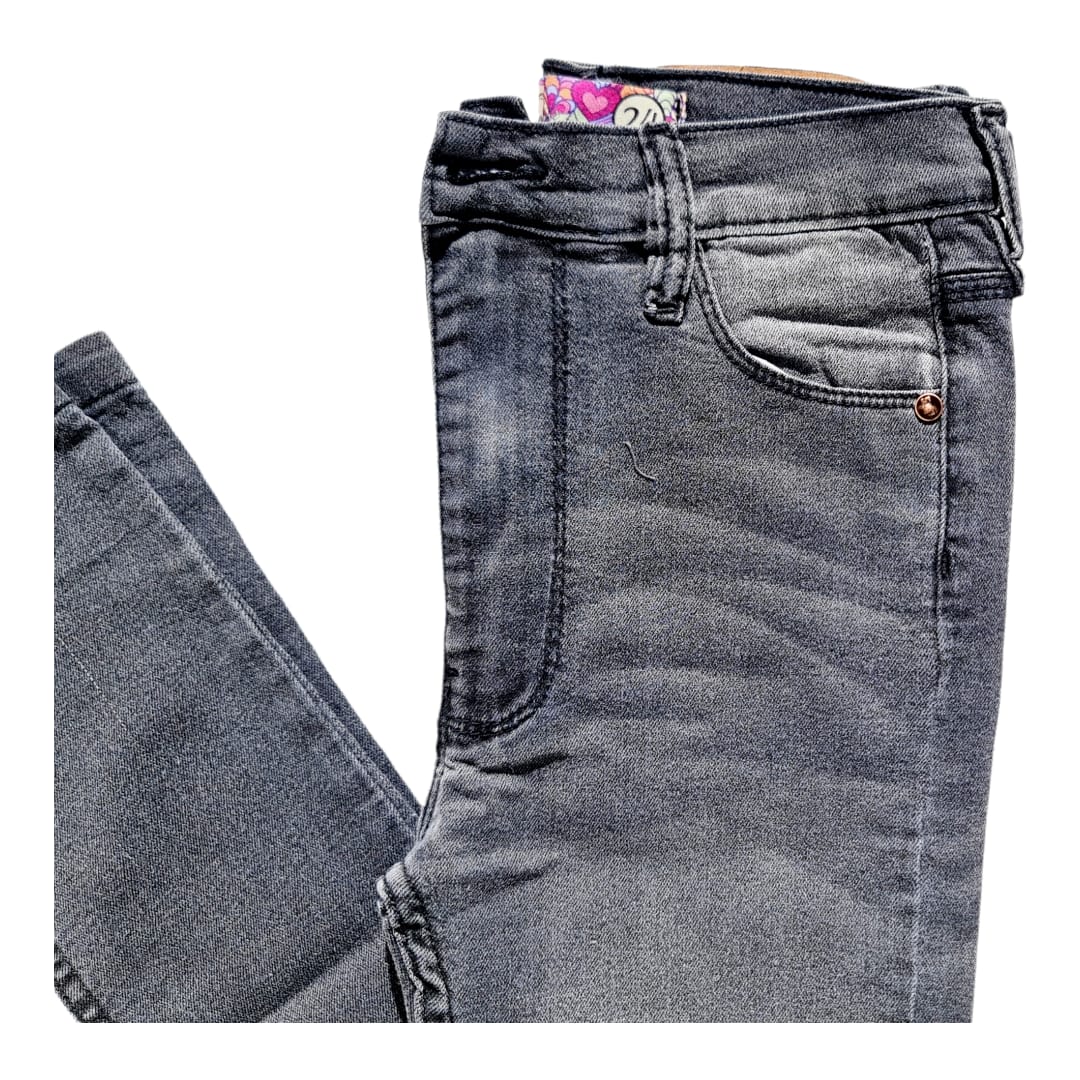 Skinny tiro bajo black/grey bigotes