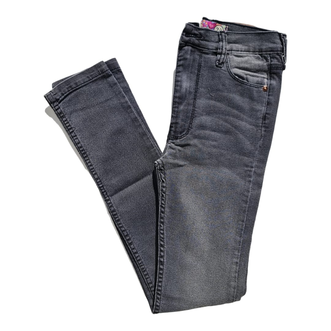 Skinny tiro bajo black/grey bigotes