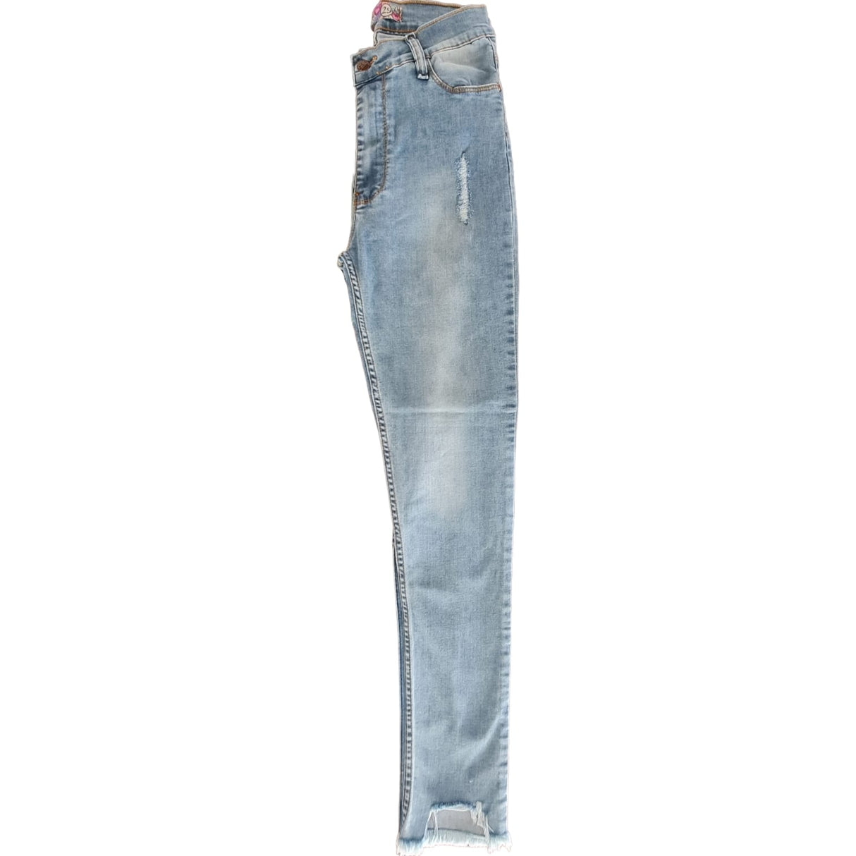 Skinny tiro alto con mini roturas