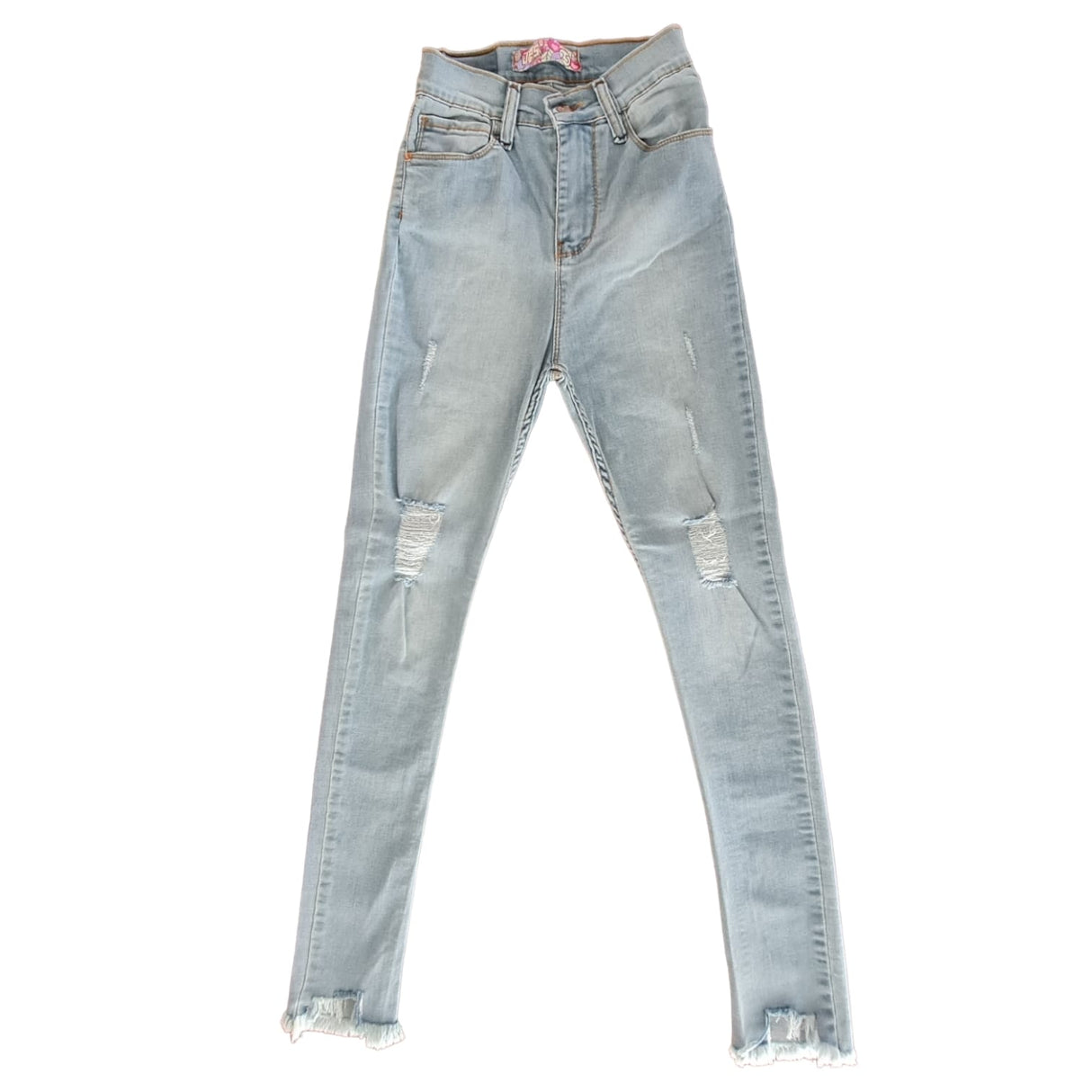 Skinny tiro alto con roturas grandes