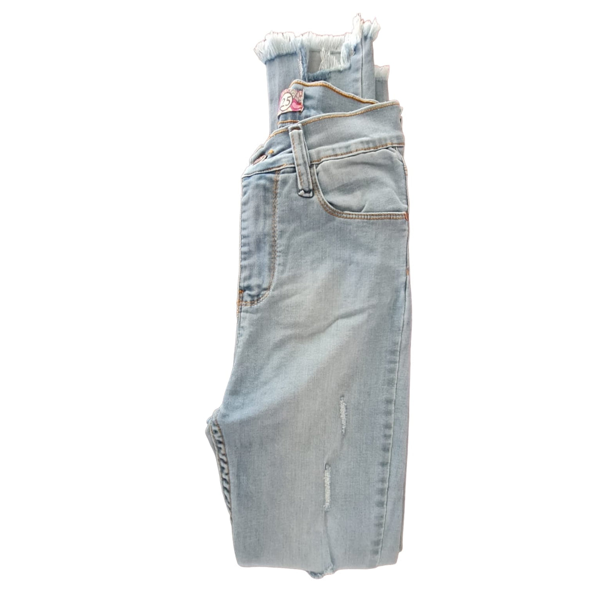 Skinny tiro alto con roturas grandes