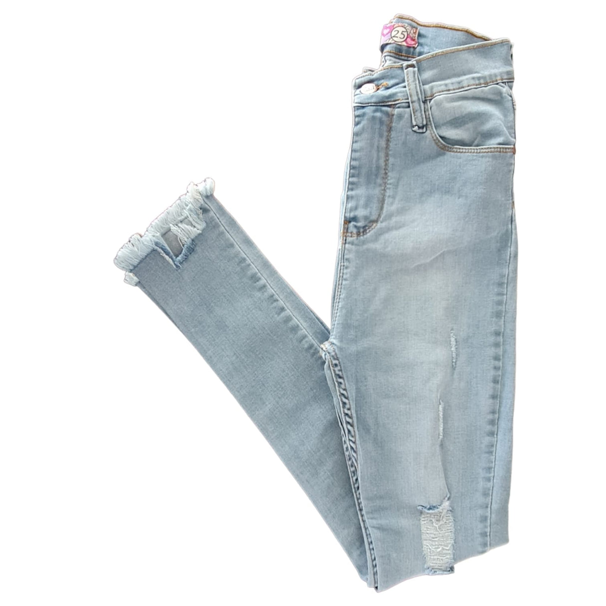 Skinny tiro alto con roturas grandes